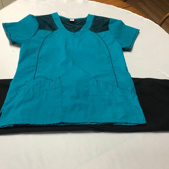 Blue Scrub top and pants set - Picture 1 of 2
